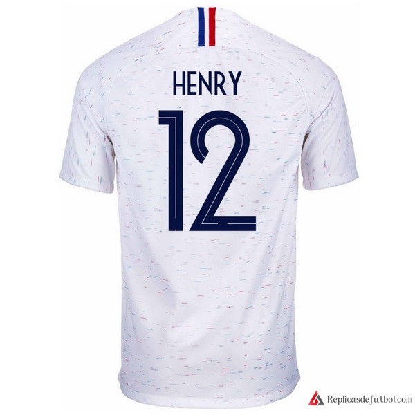 Camiseta Seleccion Francia Segunda equipación Henry 2018 Blanco